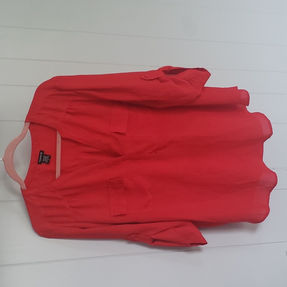Torrid Red Blouse
